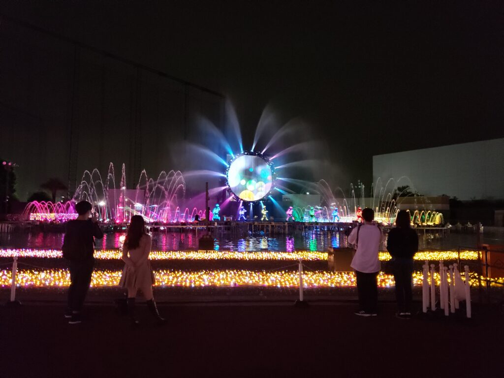 よみうりランド　噴水と光のショー